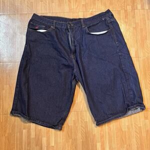 Rocawear Mens Denim Shorts W40 Dark Wash Hip Hop Streetwear Jean Shorts